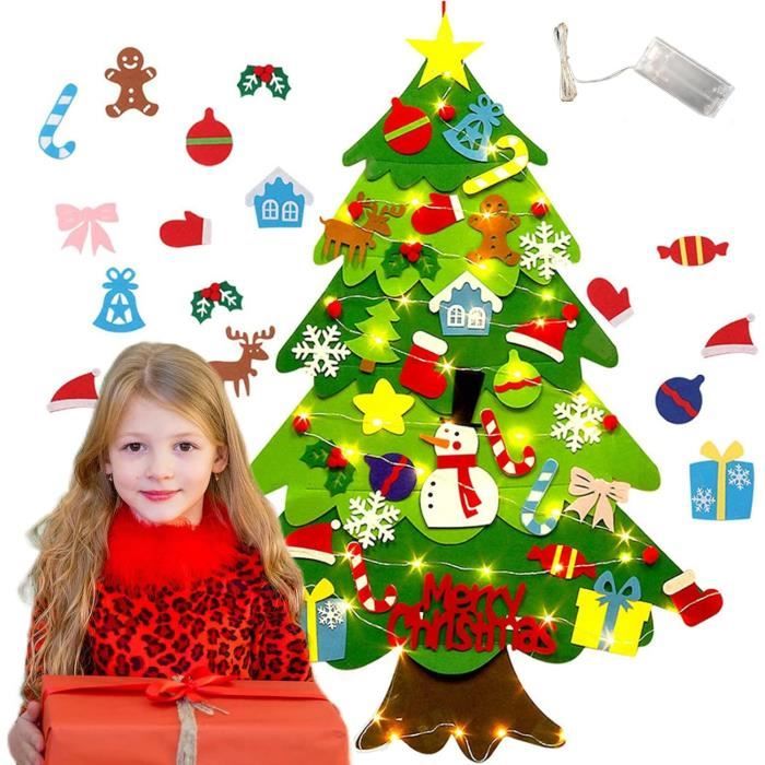 Feutre Arbre De Noël pour Enfants, 3.28ft Sapin Feutrine A Decorer, DIY Feutre Arbre De Noël avec 31Pcs Ornements, Sapins De Noël DéCoration pour Murales Fenêtre Porte Feutre Arbre De Noël pour Enfants, 3.28ft Sapin Feutrine A Decorer, DIY Feutre Arbre De Noël avec 31Pcs Ornements, Sapins De Noël DéCoration pour Murales Fenêtre Porte