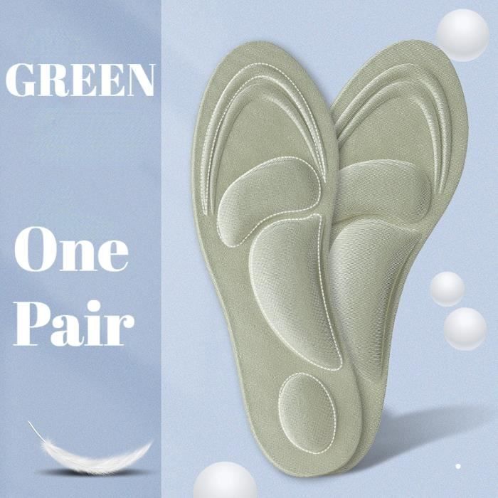 Semelles Orthopédiques En Mousse Mémoire De Forme 4D - 2 Paires Confort Ultime Pour Hommes Et Femmes - Absorbantes, Anti-Odeurs Et Respirantes (Taille 41-42)