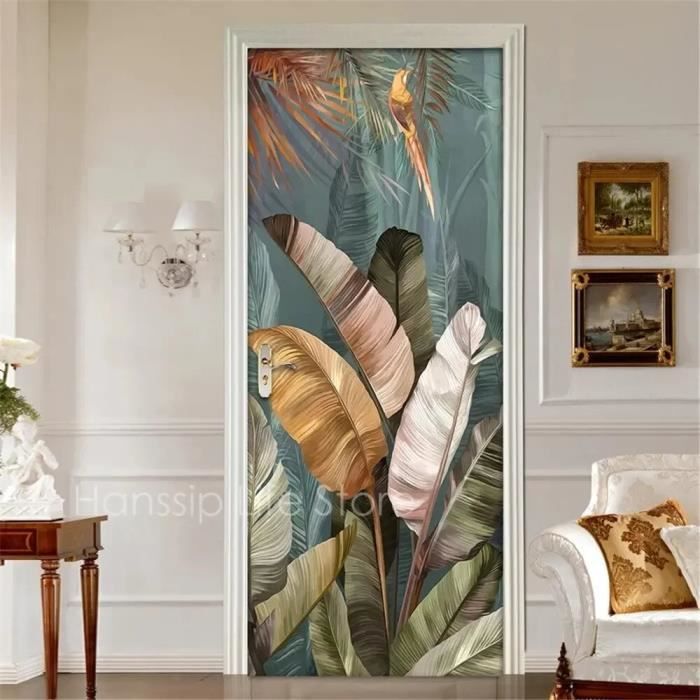 Tulup Stickers Porte Autocollant Étiquette 95x205cm Porte L'armoire