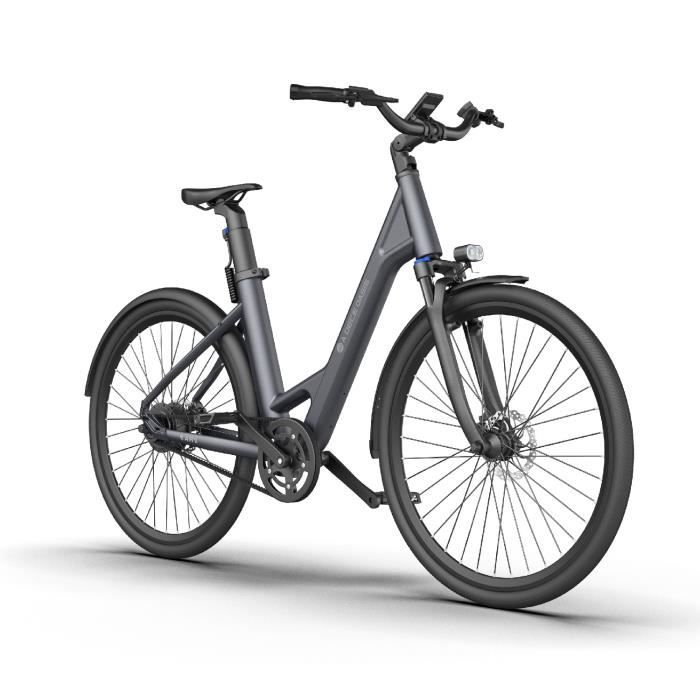 Vélo électrique urbain polyvalent ALORS gris - VAE - Hydrauliques - Asphalte - Adulte