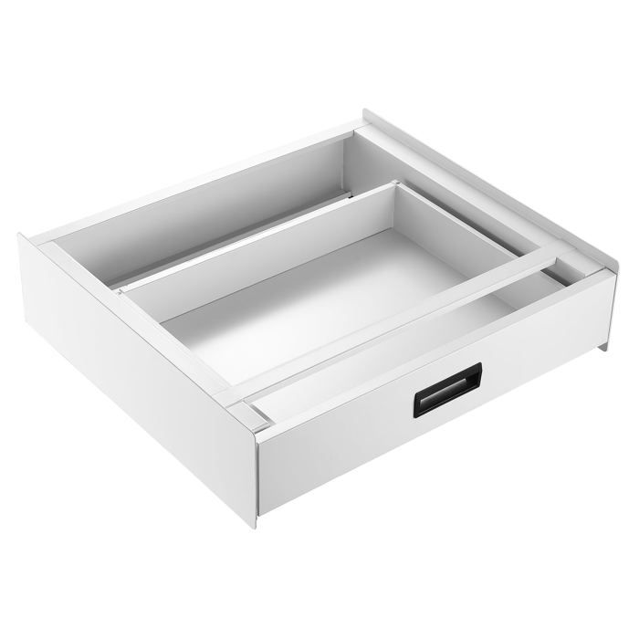 Kit de superposition pour lave linge seche linge standard 60 cm avec tiroir blanc - Helloshop26