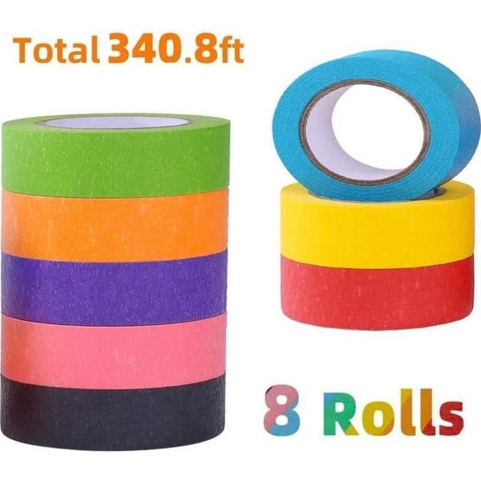 Ruban Adhésif Multicolore de Haute Viscosité, Rouleau de 50m, 25 à 60mm de  Large, Imperméable, pour Tapis de Sol, Décoration de Maison, DIY -  AliExpress