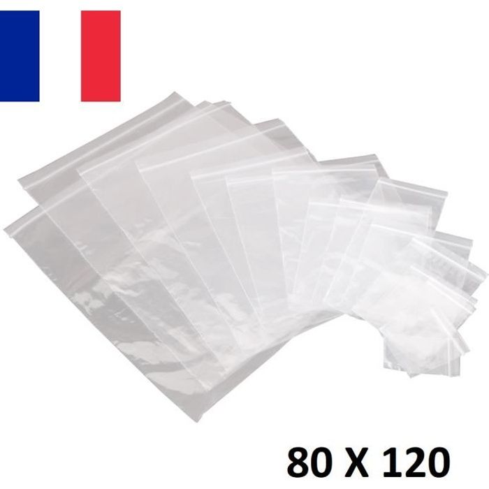 Sachet pochette ou sac ZIP en plastique Transparent PLUSIEURS FORMATS
