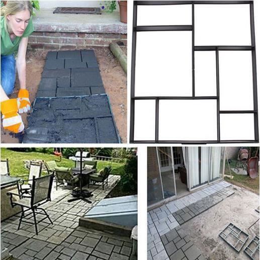 Moule Pavage Chemin Maker En Béton - Moule Tremplin Jardin Pelouse Pierres Décoratives Réutilisable