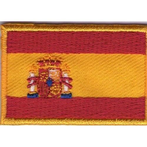 écusson ECUSSON PATCHE PATCH THERMOCOLLANT DRAPEAU ESPAGNE DIMENSIONS 4,5 X 3 CM