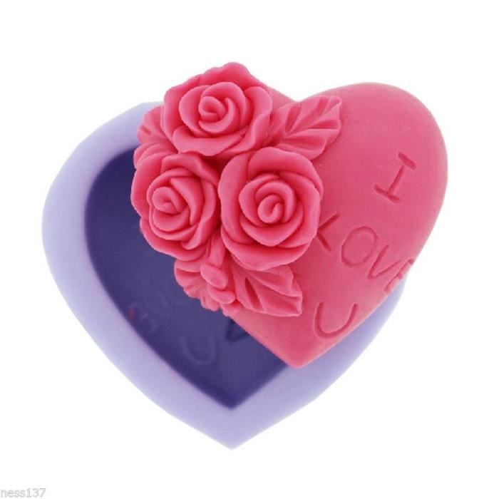 Moule Silicone 3d Cœur Roses I Love You Cdiscount Maison
