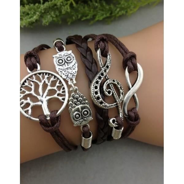 Bracelet Infini Arbre De Vie Éléphant - Bleu, A Bijoux, Neuf Avec étiquettes