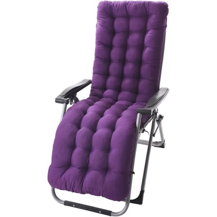 Coussin De Chaise Longue Extérieur - Matelas Bain De Soleil épais Et Doux Pour Jardin, Terrasse Ou Plage (Gris, 45x100x8cm)