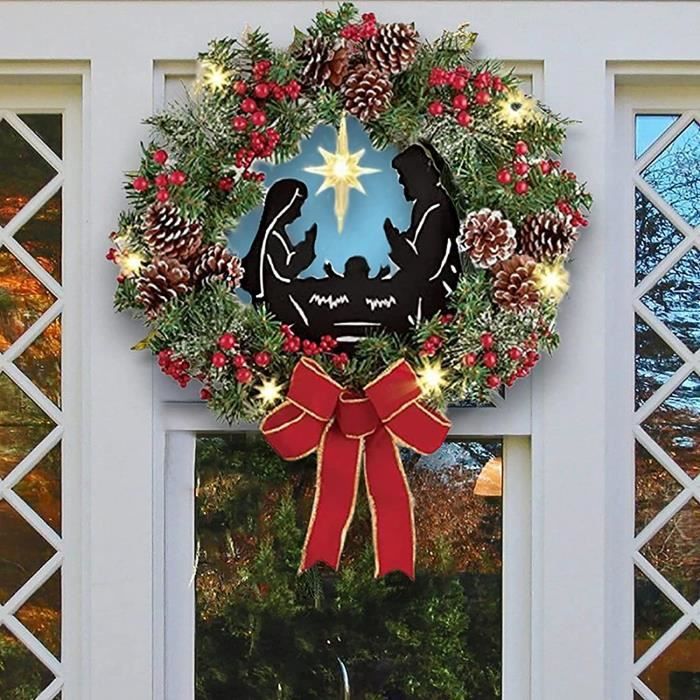 Couronne De Noël Lumineuse À Monter Soi-Même, Bonhomme De Neige, Vigne