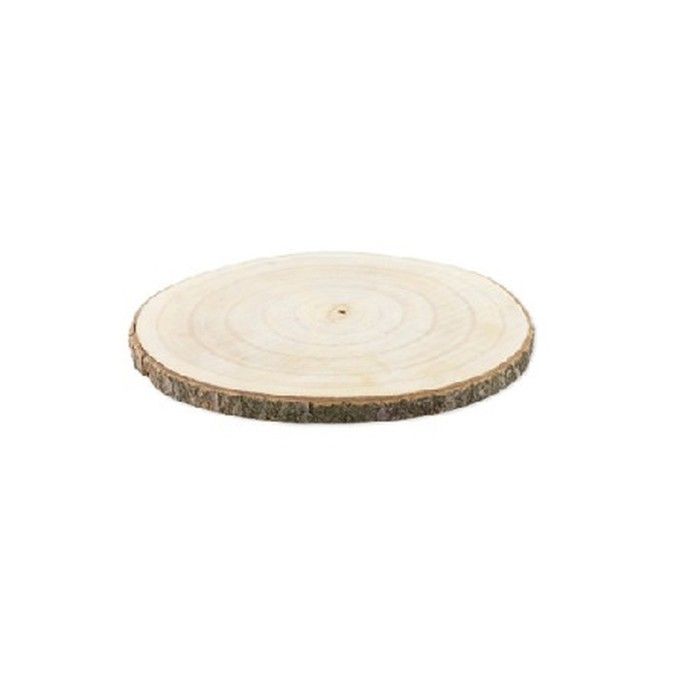 RONDIN DE BOIS BRUT ÉCORCE 25X2.5CM NATURE