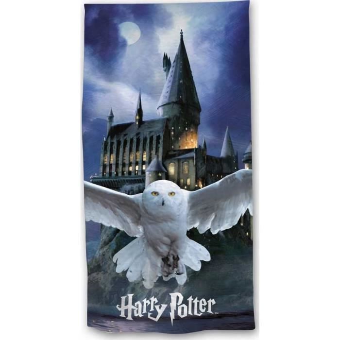 Serviette De Plage Harry Potter 100% Coton 70x140cm - Les 4 Maisons Officielle