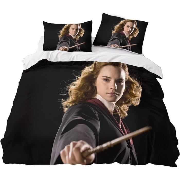Parure De Lit Harry Potter Double 240x220cm - Housse De Couette Réversible Hogwarts
