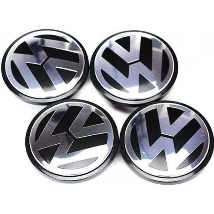 4 x centre de roue cache moyeu VW 56mm logo volkswagen emblème #1J0 601 171  - Cdiscount Auto