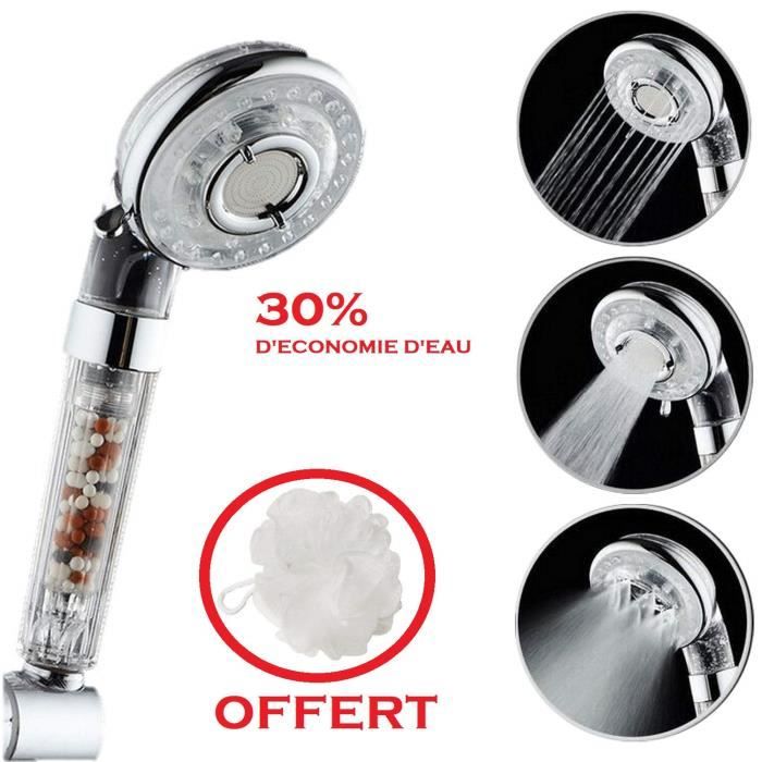 Pommeau De Douche Anti Calcaire, Douchette Filtre Eau Avec Billes