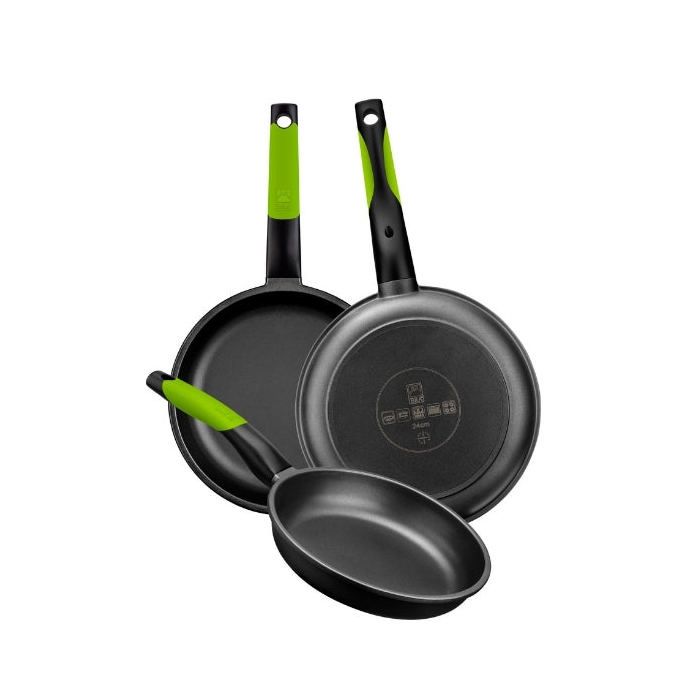 Poêle - BRA - Prior - Aluminium avec antiadhésif Téflon - 3 diamètres - Compatible induction