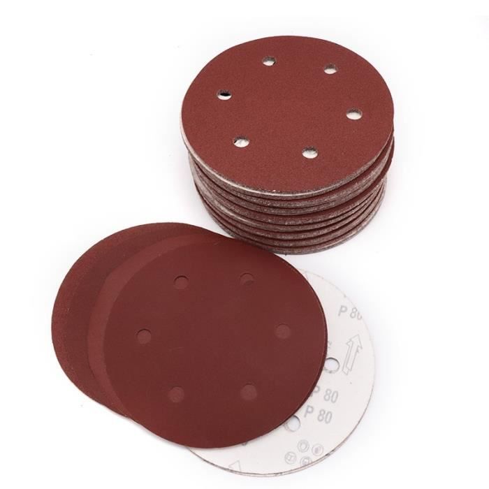 2 Plateaux Auto-agrippants 150mm (6 Pouces) Pour Ponceuse - Disques Adhésifs Crochet/boucle - Compatible Ponceuse Excentrique, Polisseuse