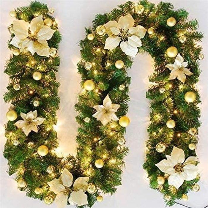 270cm Guirlande de Sapin Noël, Guirlande Lumineuse Sapin Noel Intérieur