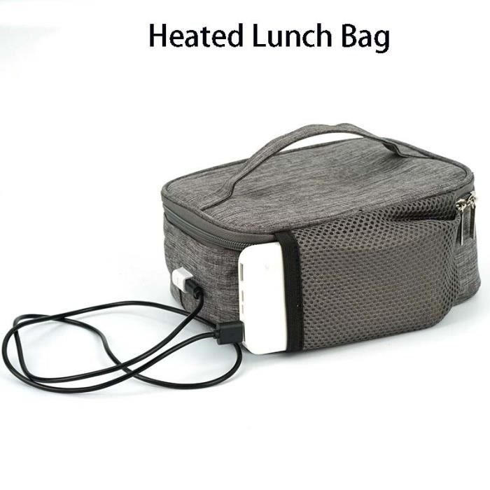 Lunch box,boîte à déjeuner chauffante USB, sac isolant pour pique-nique en  plein air, bureau, étanche, électrique - grey[D97507] - Cdiscount Maison