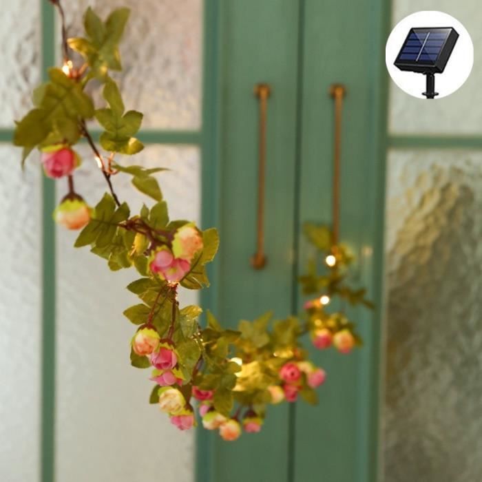 Guirlande Lumineuse LED de Jardin avec Feuille D'Érable Lumineuses pour  Jardin en Plein-Air