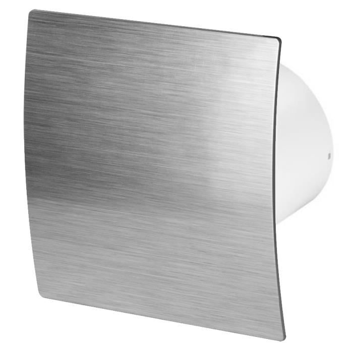 Mur Timer 125mm Timer Aerateur Salle De Bain Extracteur D'air Argent ABS Panneau ...