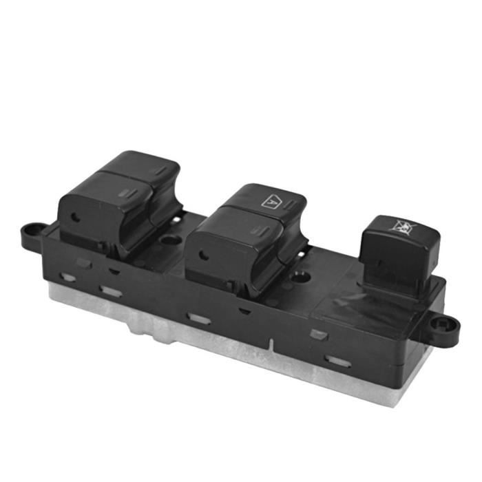 Interrupteur de lève-vitre électrique principal de véhicule automobile pour Nissan Qashqai Navara noir