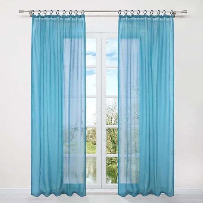 LinTimes Rideaux courts occultants pour salle de bain – 2 panneaux avec passe-tringle – Bloque la lumière – 66 x 114 cm de long – Gris clair vin