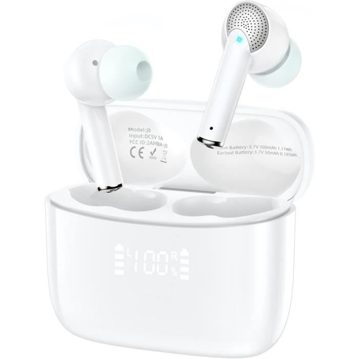 Écouteurs Bluetooth 5.3 Sans Fil Hi-Fi – Réduction De Bruit – Étanche – Garantie 2 Ans
