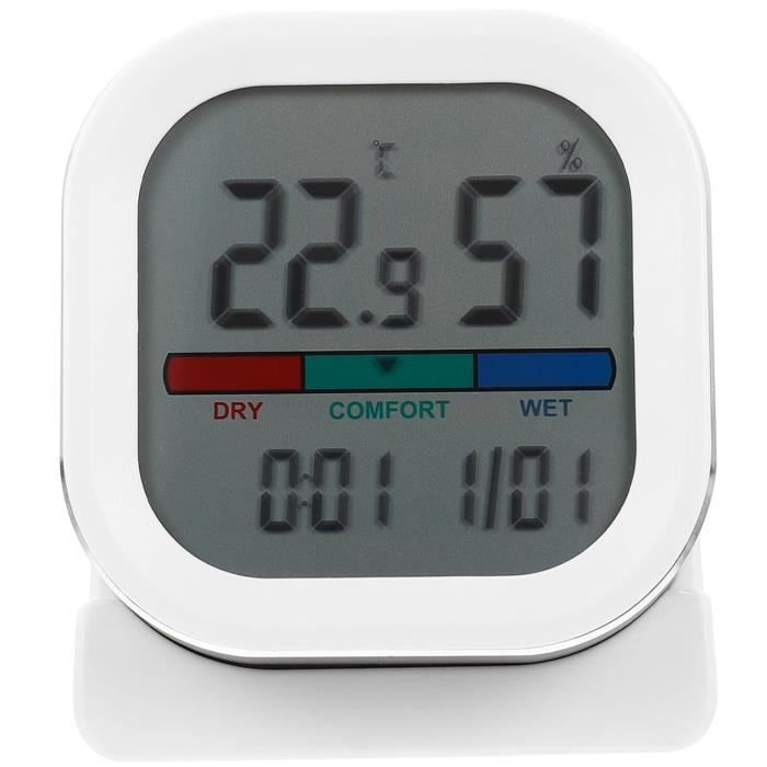 Thermomètre Hygromètre Numérique Pearl - Alarme Moisissure, Couleur Noire - Réf. ZX7137