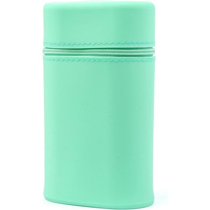 FULHANY Etui en Silicone pour Stylo Requin - Trousse Silicone - 2-En-1trousse Crayon - Convient Aux éLèVes De L'éCole Et Aux Adolescents, Fournitures De Stockage De Papeterie (Gris