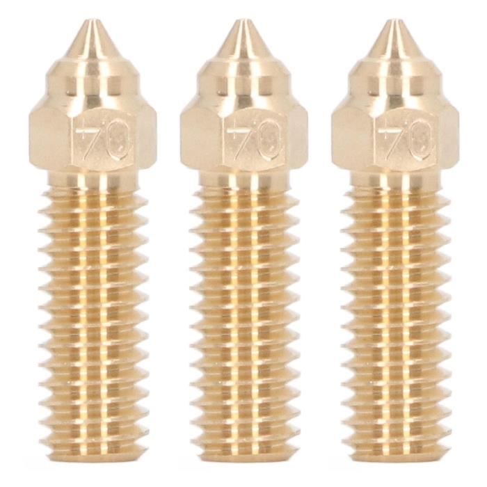 Buses Imprimante 3D 0.4mm Lot De 20 Pièces - Acier Inoxydable + Laiton - Compatible Volcano Anycubic Kobra Phaetus