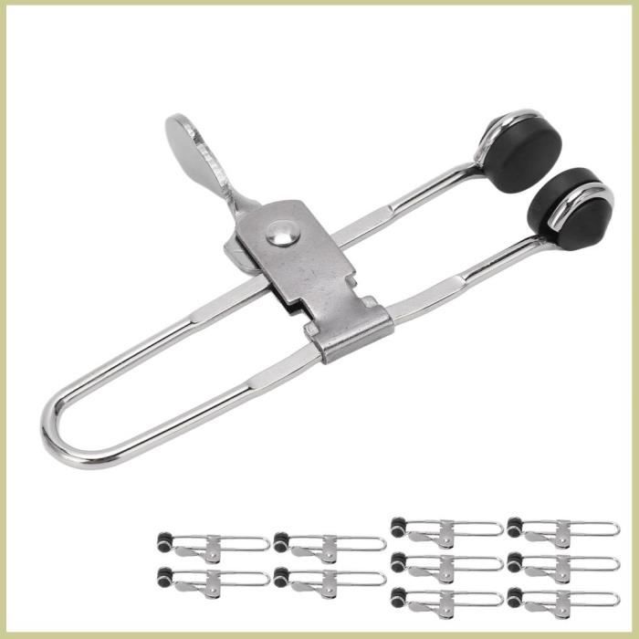 Lot De 100 Clips Pour Rideaux En Acier Inoxydable - Multifonction, Résistants - Pour Salon, Salle De Bain, Bureau - 7