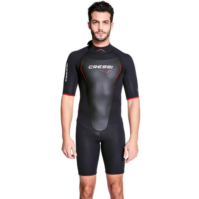 Combinaison Shorty Néoprène Cressi Med X 2.5mm Homme - Plongée Apnée Sports Nautiques
