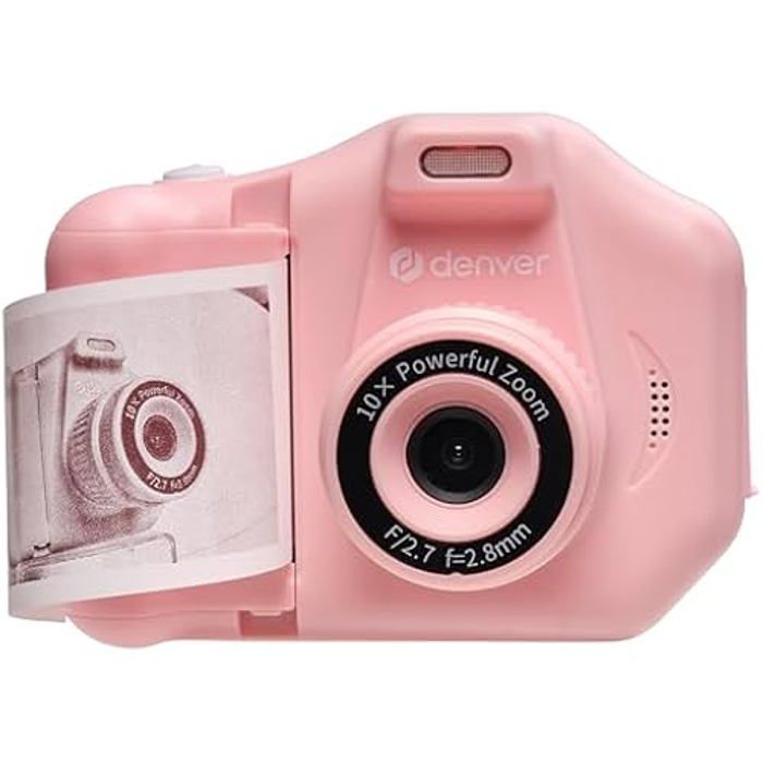 Appareil photo numérique pour enfants - DENVER - KPC-1370P - Rose - 2560x1440 pixels - Rechargeable USB