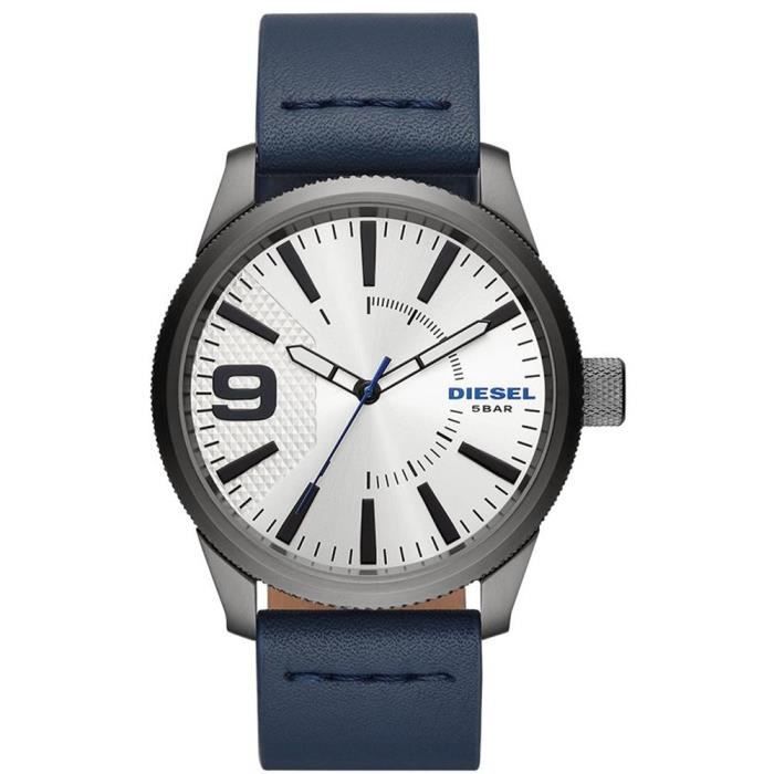 Montre - Diesel - DZ1859 - Cuir Bleu - Analogique - Homme - Vintage