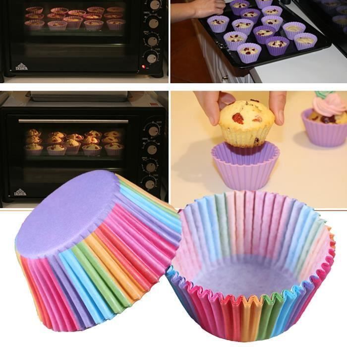 Ebuy 100pcs Cuisson De Papier Sulfurise Cup Cake Liners Baking Muffin Cup Gateau Outils Cdiscount Maison