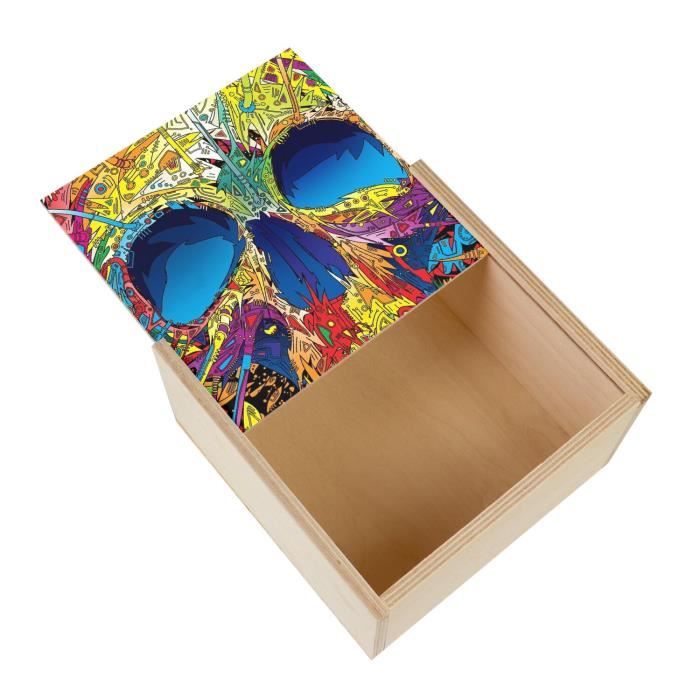 Boîte En Bois Style Malle Ancienne - Coffret à Bijoux Vintage - Parfait Pour Rangement Déco