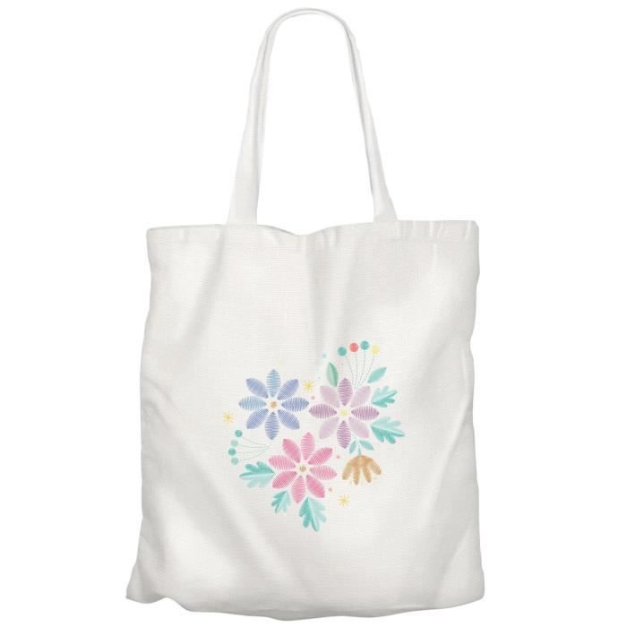 Sac Shopping Grand Volume Parrain - 38x42cm, Polycoton, Lavable Machine