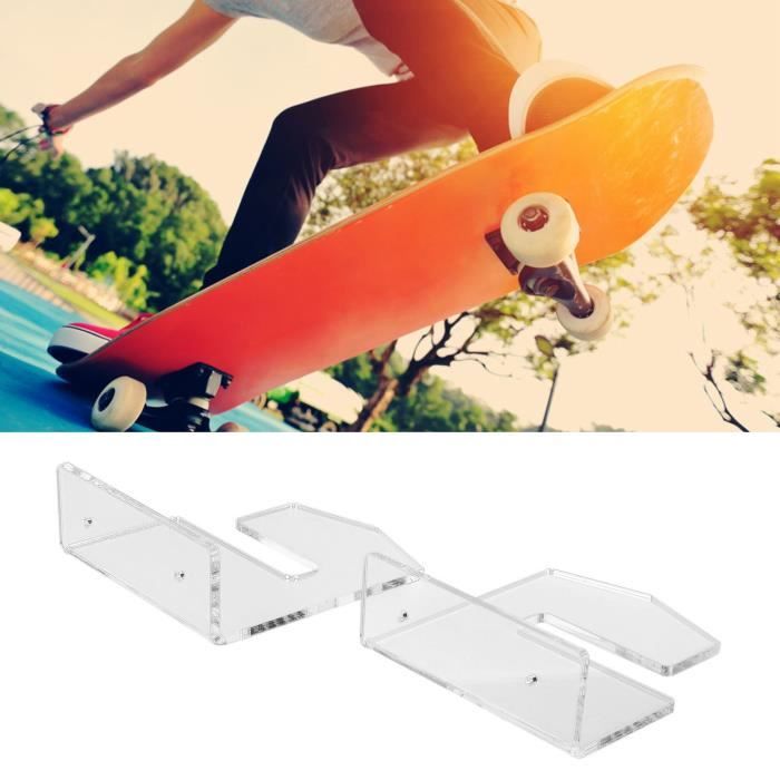 Support Mural Acrylique Pour Planche à Roulettes - Présentoir Transparent Et Solide Pour Skateboard Et Longboard