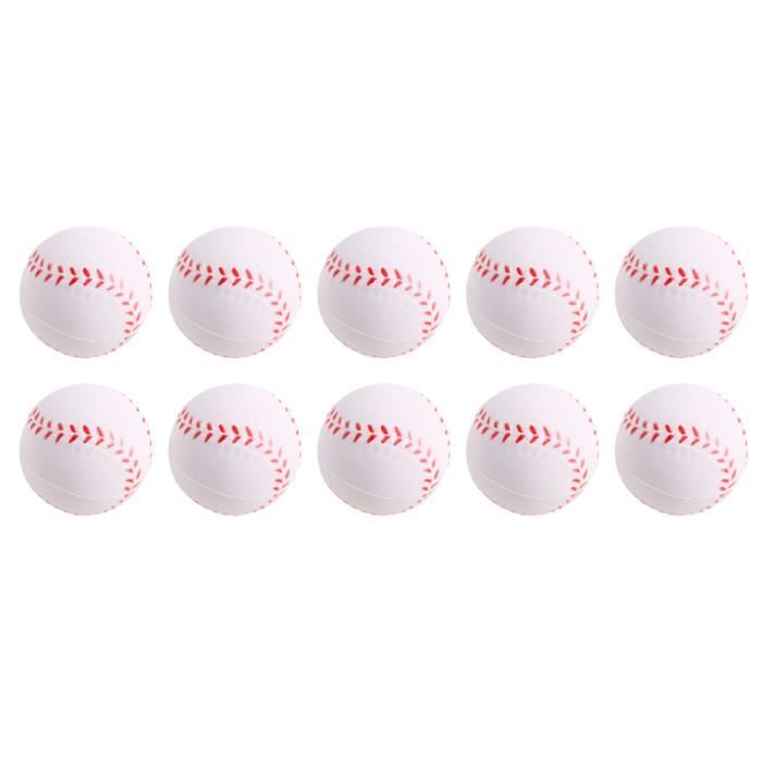 3pcs Mini balles de Sport pressent des balles Anti-Stress en Mousse de Baseball Mousse balles favorisent Les Jouets pour Enfants détente soulagement du Parti Blanc 