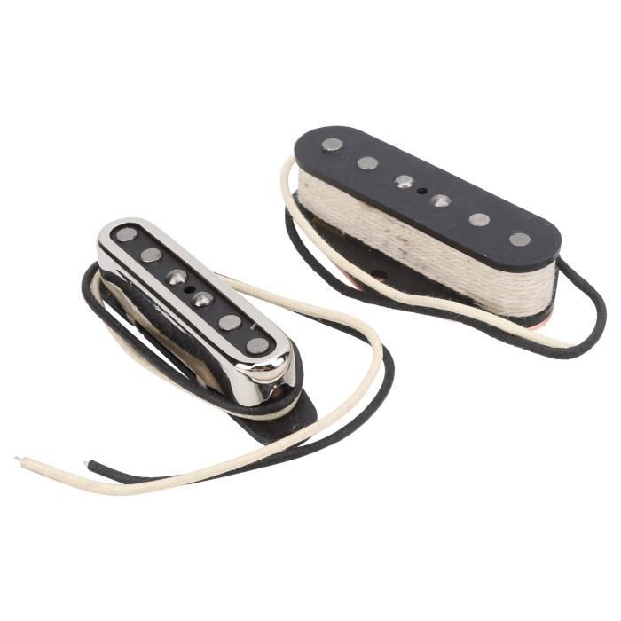 TSTS Lot de 3 cache-micros blancs à bobine simple pour guitare TSTS Lot de 3 cache-micros blancs à bobine simple pour guitare
