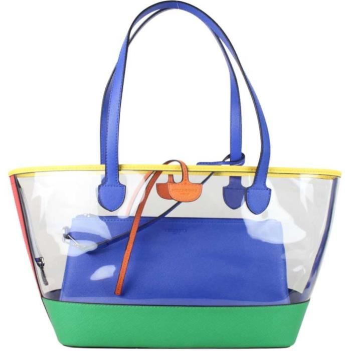 sac transparent multicolore