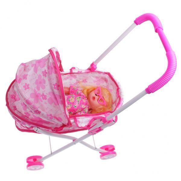 Poussette De Poupee 2xplastic Avec Bebe Poupee Enfants Jouent Ensemble De Jeu De Jouet De Landau Cdiscount Jeux Jouets