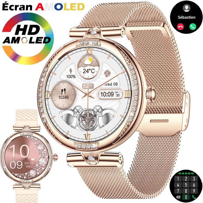 Montre connectee petit poignet femme ronde - Cdiscount