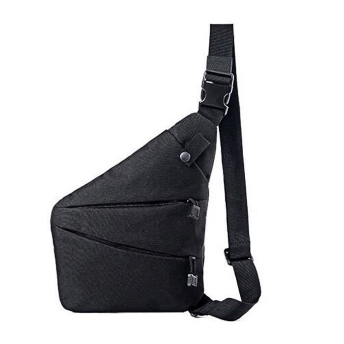 GFM Sac à Dos Bandoulière Homme - Nylon Haute Densité - 50x33x17 Cm - Multi-poches - Port USB/écouteurs - Pour Vélo, Sport, Voyage, Quotidien