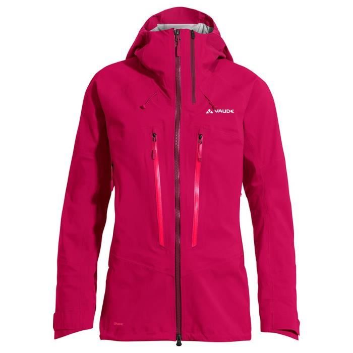 Veste de ski de randonnée pour femme VAUDE Monviso 3L Rouge