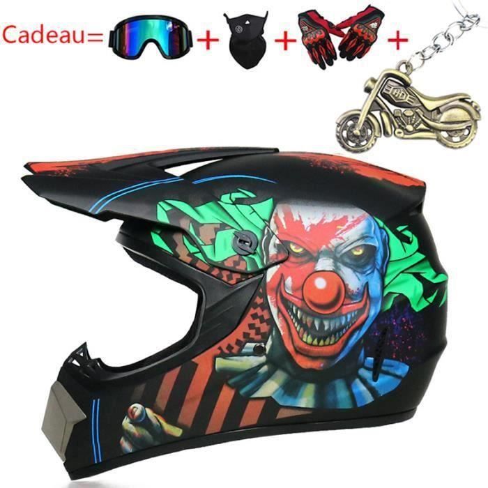 Casque De Moto Cross SWAPS - Casque Moto Cross BLUR S818 Noir Blanc Mat