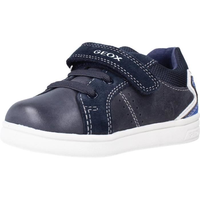Geox Basket GEOX 105639 - Garçon - Enfant - Bleu - Textile - Lacets - Plat