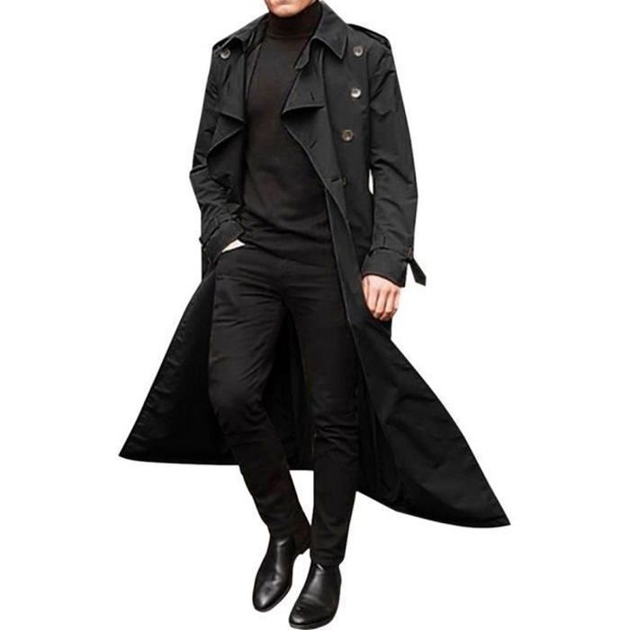 Trench coat long cheap homme
