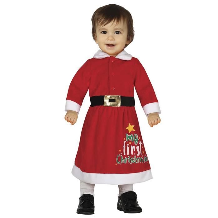 DÉGUISEMENT ROBE PÈRE NOËL BÉBÉ 12/18 MOIS Rouge, Bordeaux