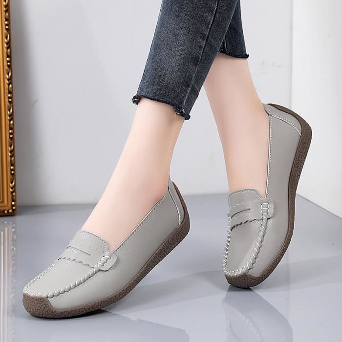 Mocassin femme gris shop